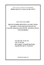 Một số giải pháp nhằm nâng cao chất lượng dạy trẻ 5 6 tuổi làm quen với chữ cái ở trường mn lâm trường