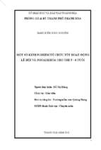 Một số kinh nghiệm tổ chức tốt lễ hội và ngoại khóa cho trẻ 5 6 tuổi