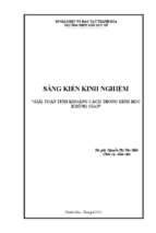 Skkn giải toán tính khoảng cách trong hình học không gian