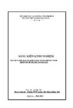 Skkn ứng dụng mối quan hệ định lượng trong phương trình phản ứng để giải bài tâp hoá học