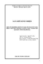 Biện pháp quản lý giáo dục đạo đức học sinh ở trường tiểu học quảng châu thành phố sầm sơn, thanh hóa
