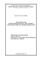 Một số biện pháp giúp học sinh giữ vở sạch  viết chữ đẹp ở lớp 1e trường tiểu học thị trấn thường xuân