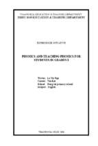 Phonics and teaching phonics for students in grade 3