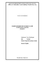 Some experience of using games in english lessons   grade 5