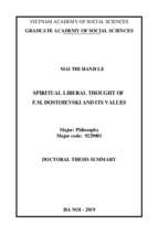Tư tưởng tự do tinh thần của f.m.dostoievski và giá trị của nó tt tiếng anh