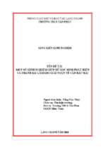 Một số kinh nghiệm giúp đỡ học sinh phát hiện và tránh sai lầm khi giải toán về căn bậc hai