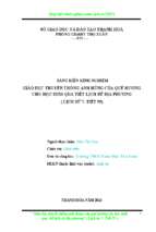 Giáo dục truyền thống anh hùng của quê hương cho học sinh qua tiết lịch sử địa phương (tiết 55 lịch sử 7)