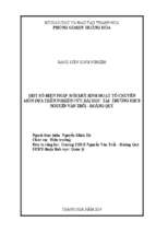 Một số biện pháp đổi mới sinh oạt tổ chuyên môn dựa trên nghiên cứu bài học tại trường thcs nguyễn văn trỗi   hoằng quỳ