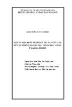 Một số biện pháp nhằm nâng cao và duy trì kết quả phổ cập giáo dục thcs ở xã nga thanh.