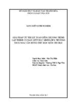 áp dụng pascan để giải một số bài tập toán lớp 8