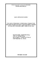 ứng dụng tính năng conditional formatting kết hợp với một số hàm cơ bản để thiết lập file hỗ trợ xếp thời khóa biểu trên excel 2010