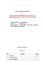 Một số kinh nghiệm làm công tác kiểm định chất lượng trường thcs