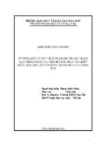 Sử dụng một số trò chơi vận động trong giảng dạy nhằm nâng cao thành tích nhảy cao kiểu bước qua đối với học sinh lớp 9 trường thcs nga tân