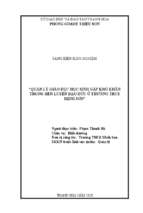 Quản lý giáo dục học sinh có khó khăn trong rèn luyện đạo đức ở trường thcs minh sơn