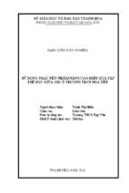 Skkn  sử dụng nhạc nền nhằm nâng cao hiệu quả tập thể dục giữa giờ ở trường thcs nga yên