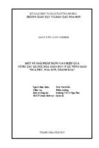 Một số giải pháp nâng cao hiệu quả công tác xã hội hóa giáo dục ở xã vùng giáo nga phú, nga sơn, thanh hóa