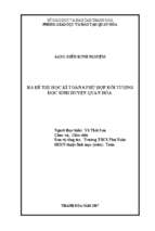 Ra đề thi học kỳ toán 6 phù hợp đối tượng học sinh huyện quan hóa