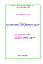 Rèn luyện tư duy logic cho học sinh thông qua sử dụng sơ đồ tư duy giải một số bài tập chương i điện học vật lý 9