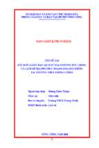 đổi mới giảng dạy lịch sử địa phương nói chung và lịch sử địa phương thanh hóa nói riêng tại trường thcs trung chính