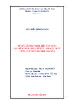 Hướng dẫn học sinh biết vận dụng các hằng đẳng thức để rút gọn biểu thức chứa căn thức bậc hai   đại số 9