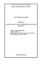 Giáo dục bảo vệ môi trường trong môn sinh học 6