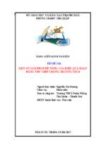 Một số giải pháp nâng cao hiệu quả hoạt động thư viện trong trường thc