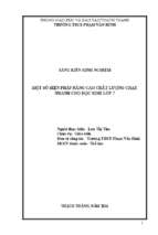 Skkn  một số biện pháp nâng cao chất lượng chạy nhanh cho học sinh lớp 7