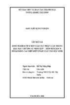 Tích hợp giáo dục pháp luật trong dạy học chương xi sinh sản  môn sinh học 8 nhằm nâng cao hiểu biết pháp luật cho học sinh.