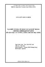 Tạo biểu tượng về nhân vật lịch sử trong chương trình lịch sử lớp 8 để giáo dục tư tưởng tình cảm cho học sinh