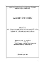 Một số phương pháp hướng dẫn hsg khối 9 gải bài tập phần điện đạt hiệu quả cao