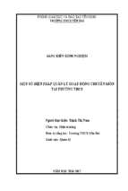 Một số biện pháp quản lí hoạt động chuyên môn tại trường thcs