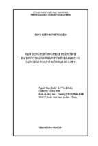 Vận dụng phương pháp phân tích đa thức thành nhân tử để giải một số dạng bài toán ở môn đại số lớp 8
