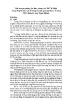 Vận dụng tư tưởng đạo đức, phong cách hồ chí minh trong công tác dân vận để nâng cao hiệu quả giáo dục ở trường thcs thành long, t