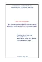 Một số giải pháp quản lý nâng cao chất lượng bồi dưỡng học sinh giỏi ở trường thcs hiền kiệt, huyện quan hóa