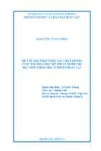 Một số giải pháp nâng cao chất lượng cuộc thi khoa học kỹ thuật dành cho học sinh trung học ở huyện ngọc lặc