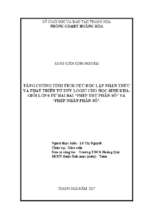 Tăng cường tính tích cực độc lập nhận thức và phát triển tư duy logic cho học sinh khá giỏi lớp 6 từ hai bài  phép trừ phân số và phép nhân phân số