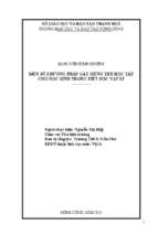 Một số phương pháp gây hứng thú học tập cho học sinh trong tiết học vật lý