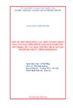Một số biện pháp nâng cao chất lượng giảng dạy của giáo viên thông qua hoạt động dự giờ thăm lớp của cbql ở trường thcs tân lập