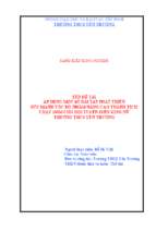 áp dụng một số bài tập phát triển sức mạnh tốc độ nhằm nâng cao thành tích chạy 100m đội tuyển điền kinh nữ trường thcs yên trường