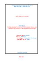 Một số giải pháp nâng cao ý thức tự giác trong cán bộ giáo viên, nhân viên trường thcs