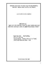 Một số lỗi thường gặp của học sinh khi học chương i số học lớp 6 và biện pháp khắc phục