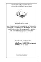 Một số biện pháp chỉ đạo giáo dục kĩ năng sống thông qua các môn học và hoạt động giáo dục ngoài giờ lên lớp cho học sinh lớp 4 tr