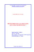 Phương pháp nâng cao chất lượng dạy và học bộ môn tin học 7
