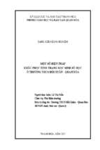 Một số biện pháp khắc phục tình trạng học sinh bỏ học ở trường trung học cơ sở hồi xuân, quan hóa