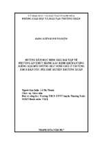Hướng dẫn học sinh giải bài tập về phương án thực hành xác định khối lượng riêng khi bồi dưỡng học sinh giỏi ở trường thcs dân tộc nội trú huyệ