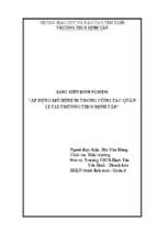 áp dụng mô hình 5s trong công tác quản lý tại trường thcs định tân