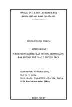 Skkn  kinh nghiệm cách phòng tránh chấn thương trong giảng dạy thể dục thể thao ở trường thcs