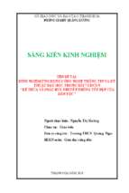 Kinh nghiệm ứng dụng công nghệ thông tin và kĩ thuật dạy học trong bài 7 gdcd 9 kế thừa và phát huy truyền thống tốt đẹp của dân tộc