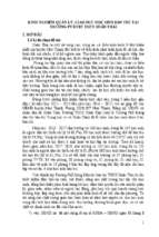 Kinh nghiệm quản lí, giáo dục học sinh bán trú trường ptdtbt thcs xuân thái