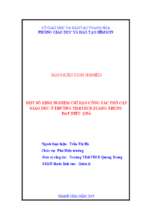 Một số kinh nghiệm chỉ đạo công tác phổ cập giáo dục ở trường th&thcs quang trung đạt hiệu quả